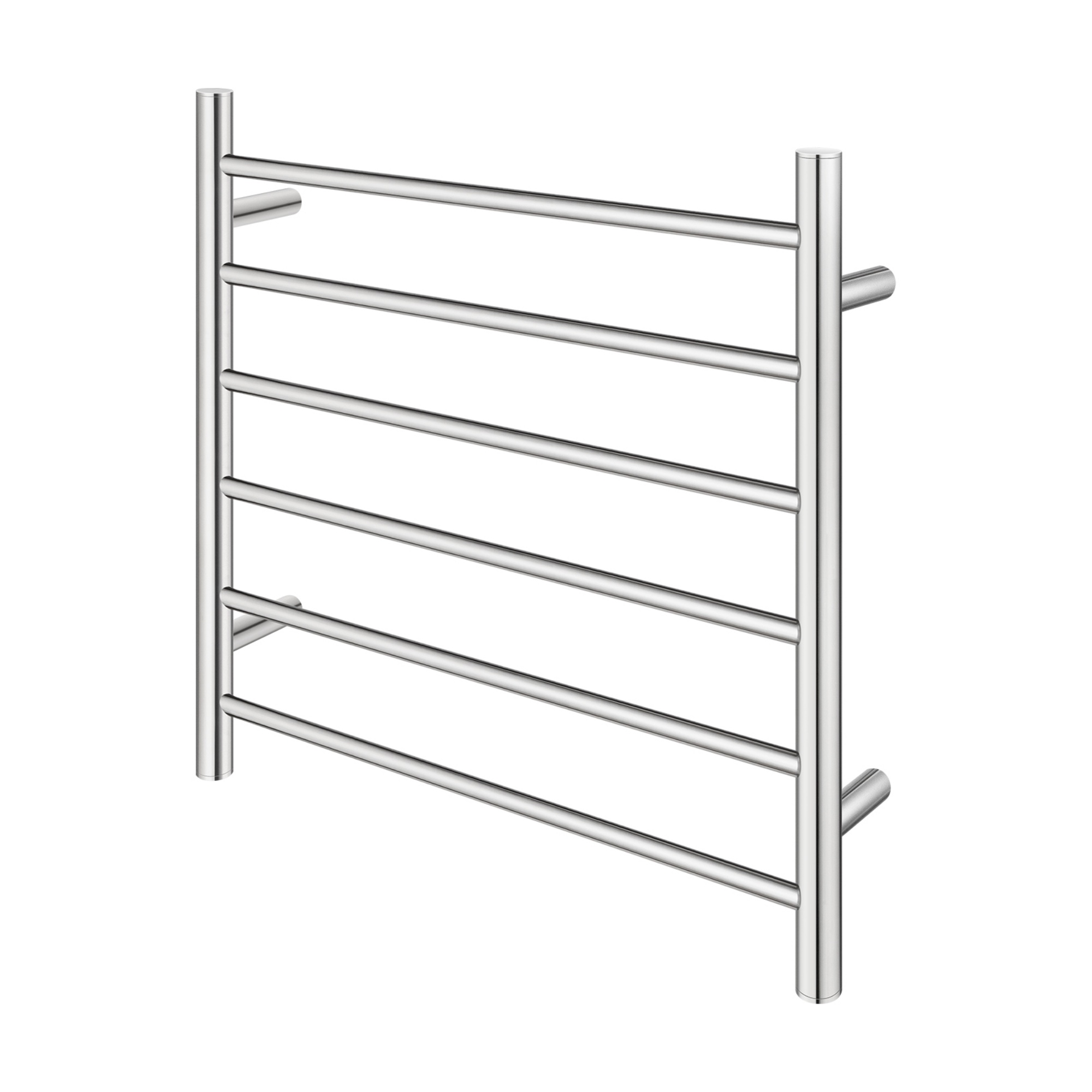 Round Aluminum Electric Heated Towel Rail Rack 6 Bars Bathroom Wall Mounted Warmer Towel Dryer Holder Hanger Silver/Black/Brushed Yellow Gold