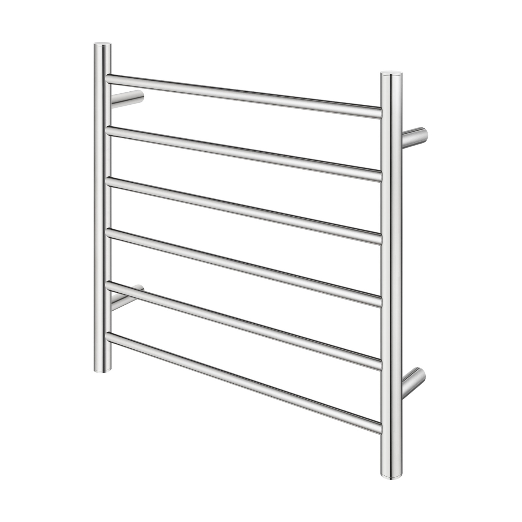 Round Aluminum Electric Heated Towel Rail Rack 6 Bars Bathroom Wall Mounted Warmer Towel Dryer Holder Hanger Silver/Black/Brushed Yellow Gold