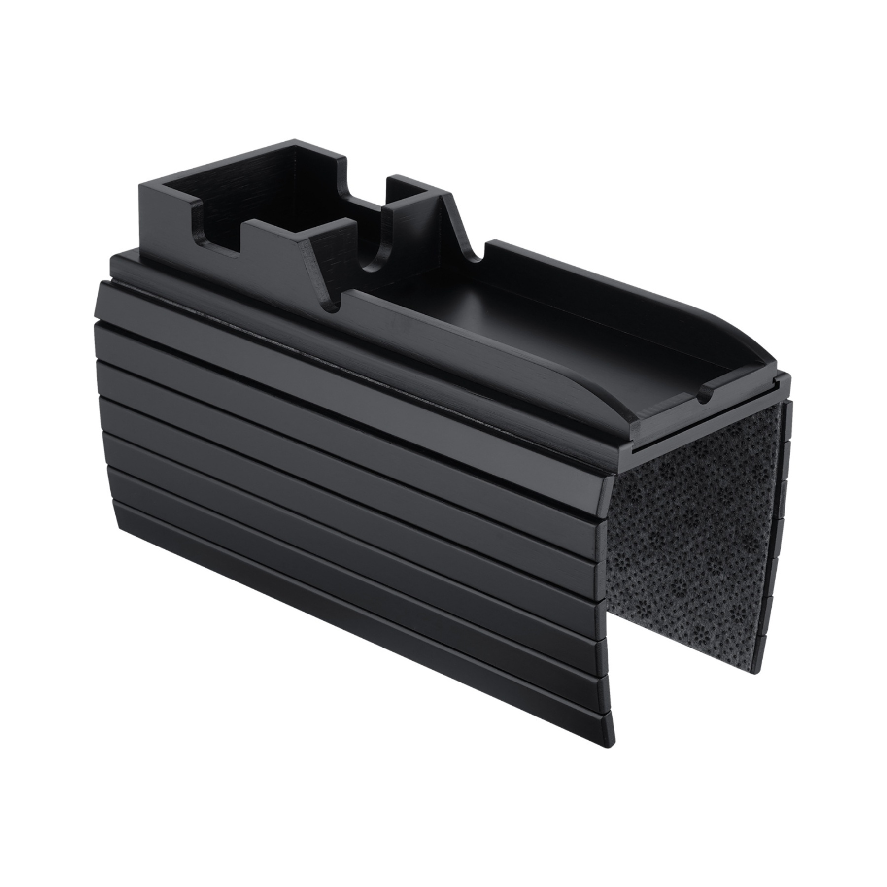 Multi-functional Bamboo Slide-Away Sofa Armrest Tray for Drinks Cellphone Remote Snacks Detachable Couch Arm Cup Holder Tray