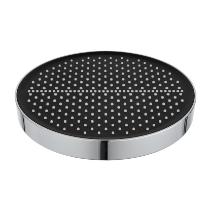 325mm 13'' Bathroom Round 360° Swivel Rainfall Overhead Shower Head Rose For Wall Arm Rail Chrome/Black