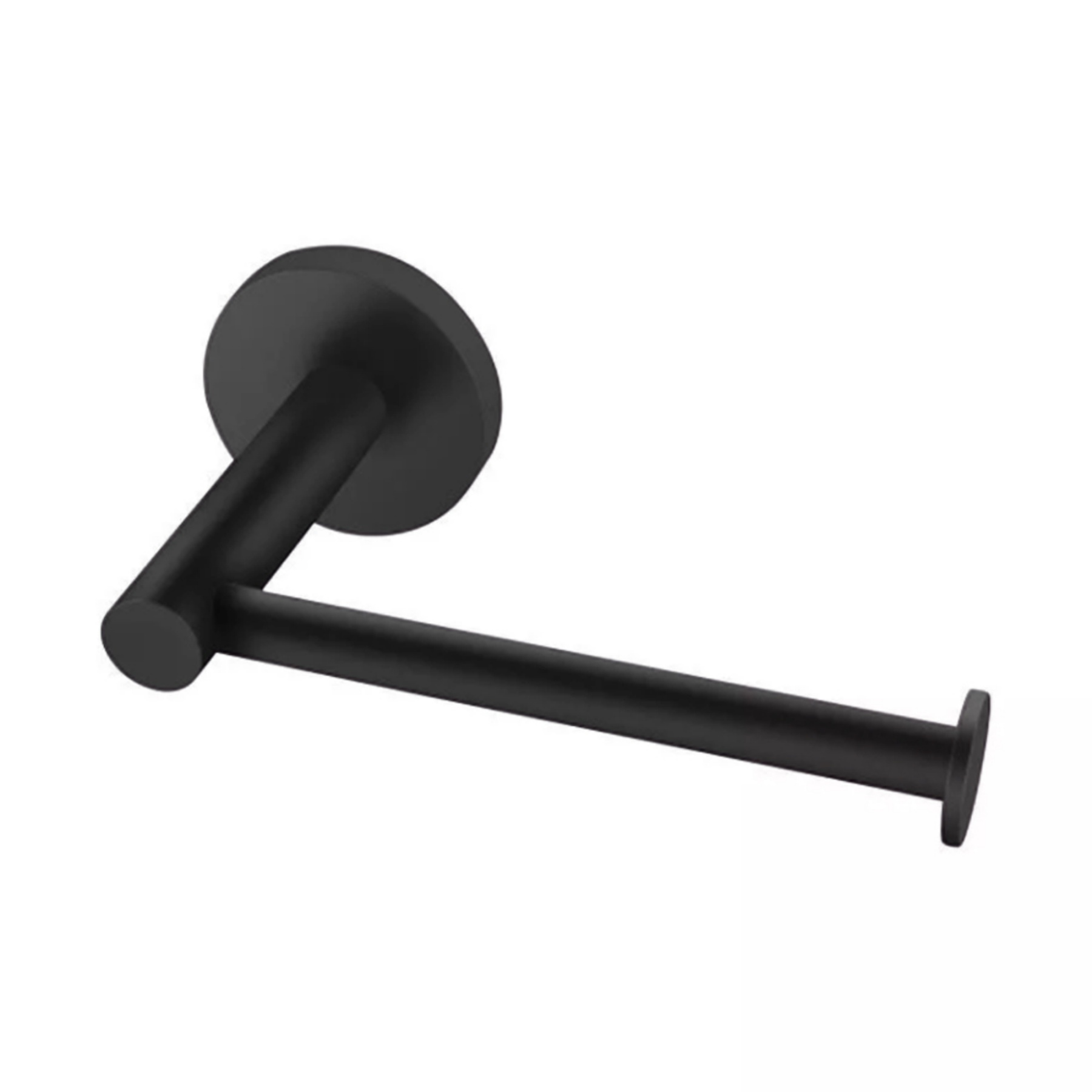 Wall Mounted Round Stainless Steel Toilet Paper Roll Holder Bathroom Toilet Tissue Pin Lever Hook Chrome/Matte Black