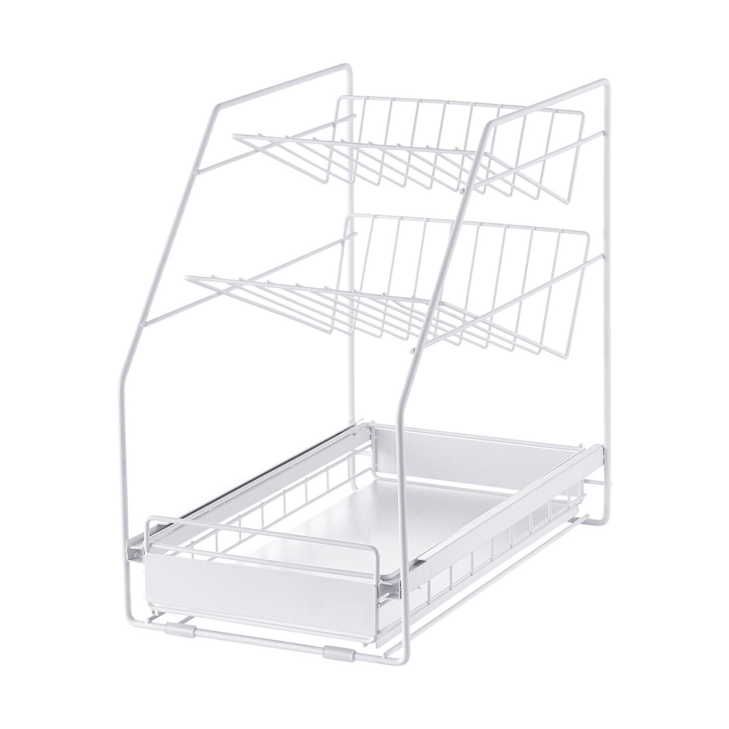 Kitchen/Bath Storage Organizer Spice Rack Cabinet Slide Out Drawer Sink Shelf Dish Basket