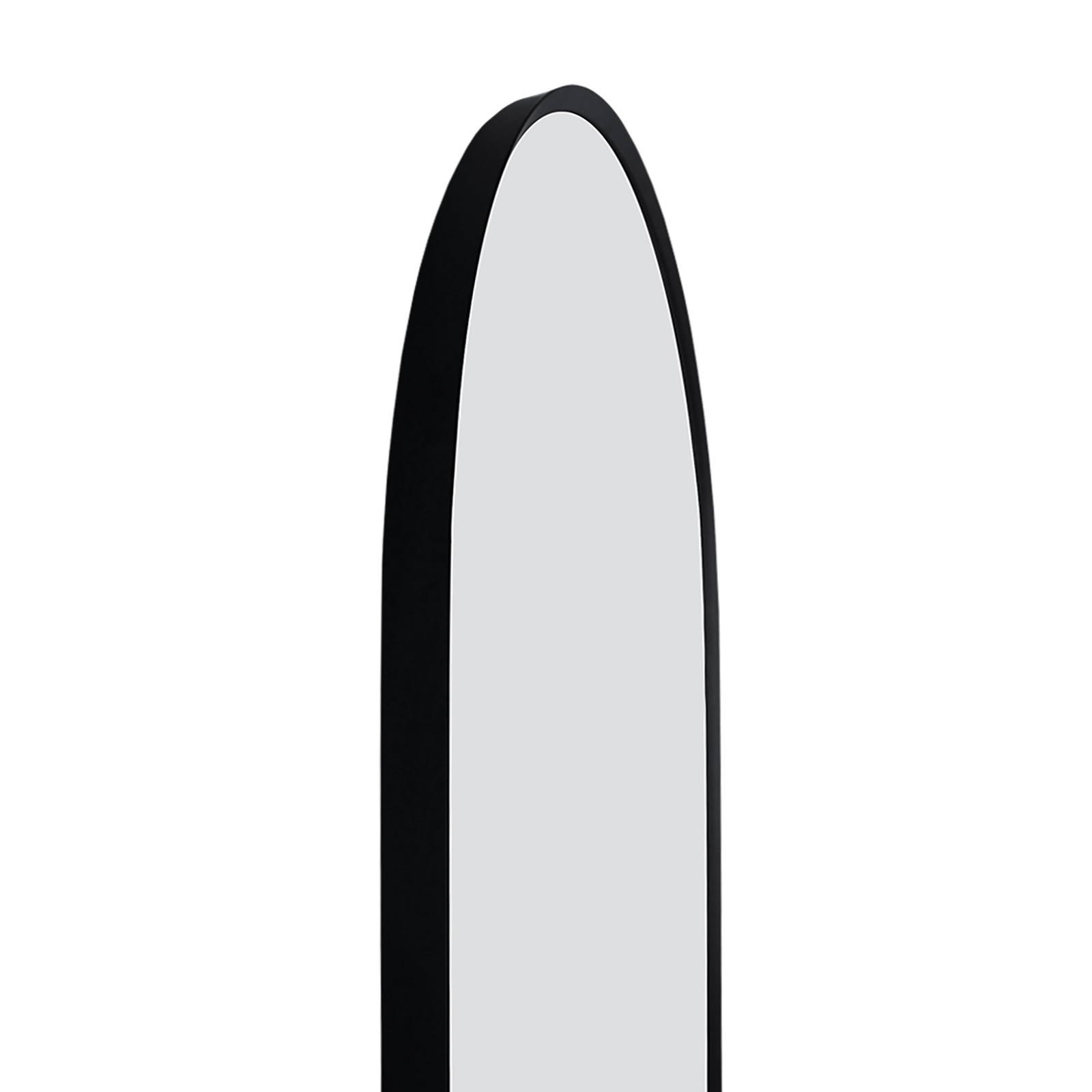 500*900mm Matte Black Aluminium Framed Make-up Wall Mounted Decor Mirror Arched Bracket