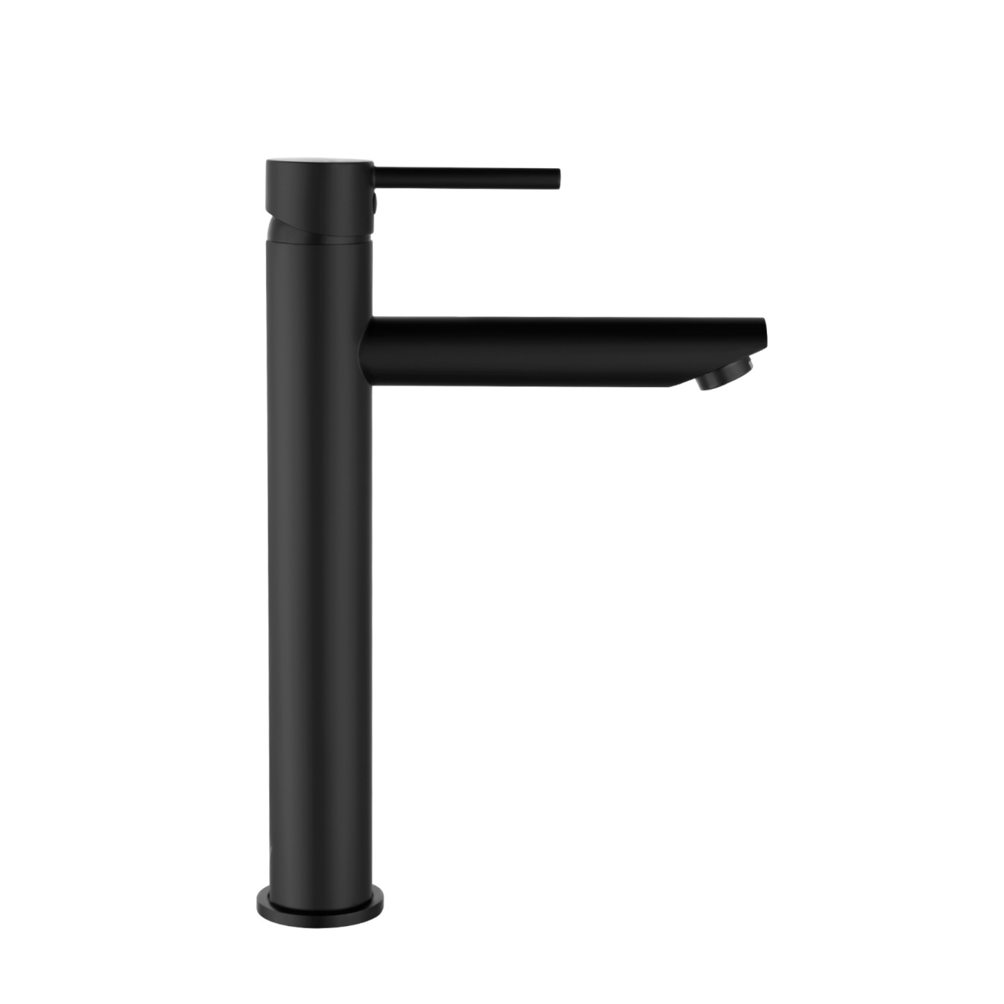 Round Tall Bath Basin Mixer Tap Bathroom Laundry Sink Vanity Counter Top Flick Faucet Chrome/Matte Black