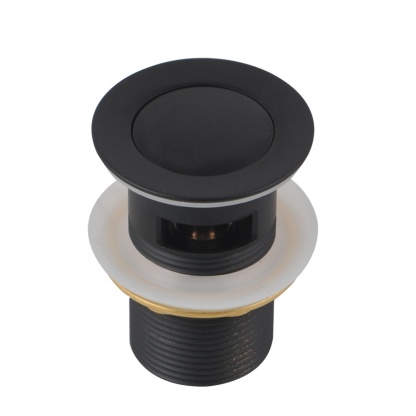 32/40mm Solid Brass Pop Up Waste Overflow Bathroom Basin Vanity Push Plug Drain Chrome/Matte Black/Brushed Gold