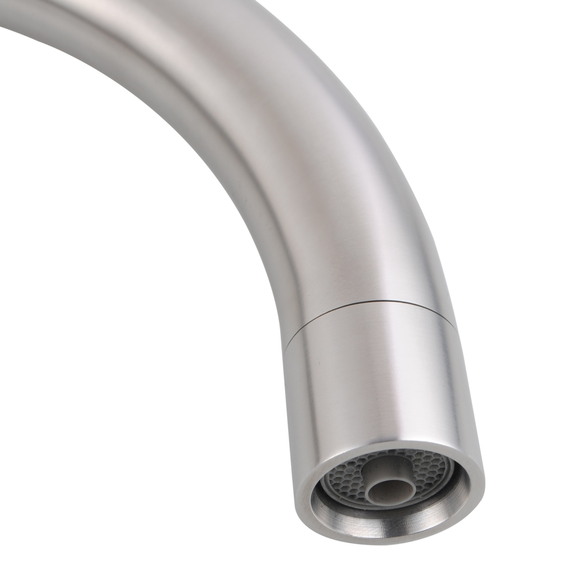 Round 3 Way Swivel Kitchen Sink Mixer Tap Pure Drinking Water Spout Faucet Brushed Nickel/Black