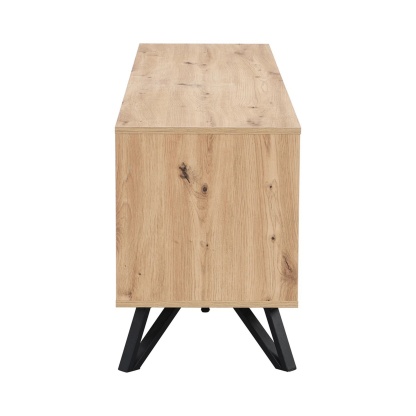 160cm TV Unit Entertainment Cabinet Storage Table With Drawers Open Shelf