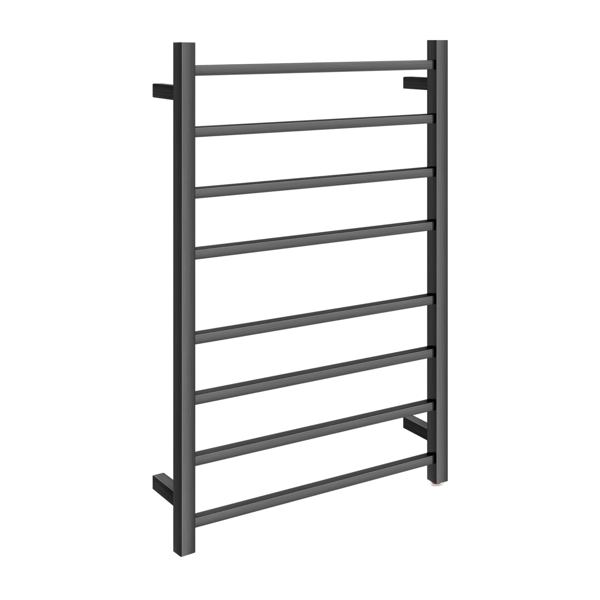 Square Stainless Steel Electric Heated Towel Rail Rack Wall Mounted Warmer Towel Holder 8 Bars Chrome/Matte Black/Gunmetal Grey/Brushed Yellow Gold