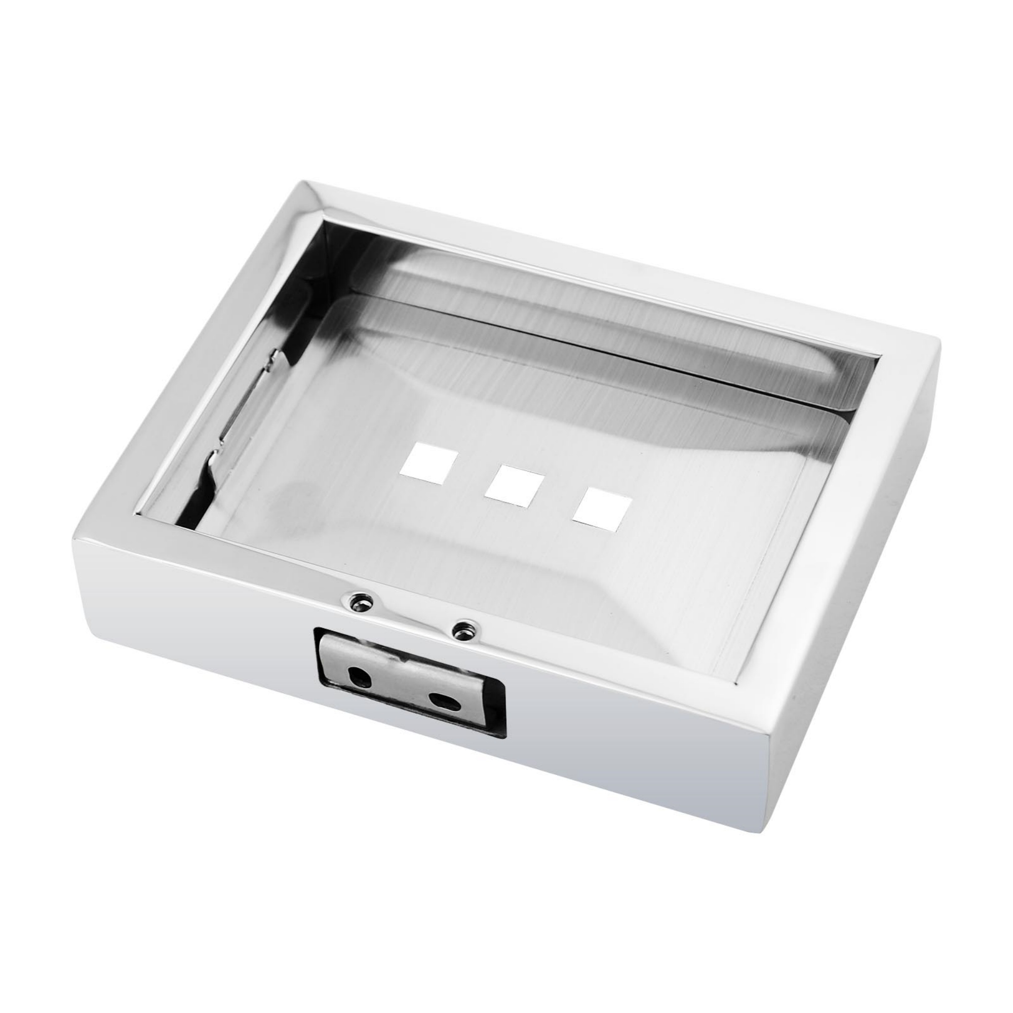 Square Stainless Steel Wall Mounted Bathroom Laundry Wash Shower Soap Dish Tray Holder Chrome/Nero Black/Brushed Gold