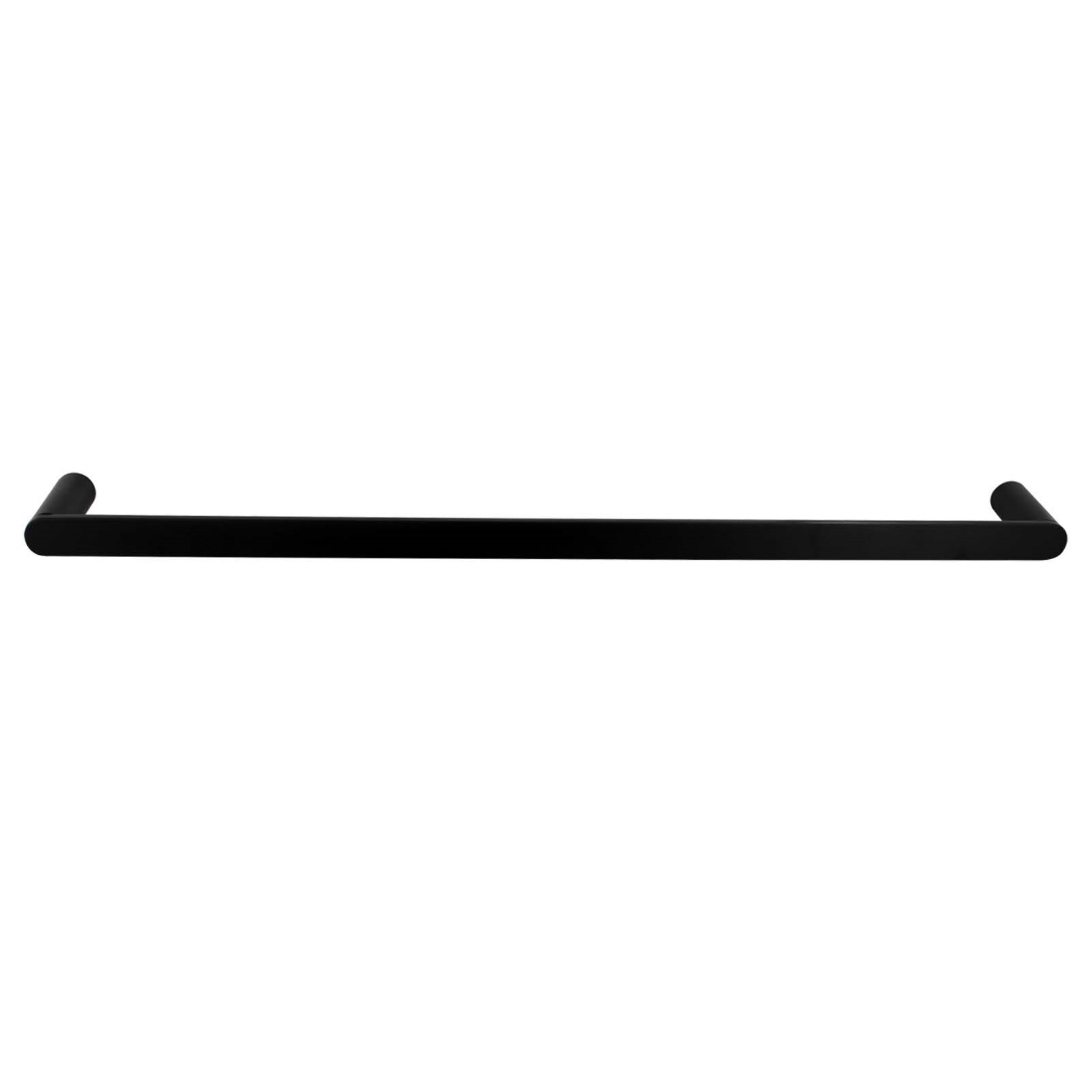 800mm Round Single Stainless Steel Towel Rail Bathroom Wall Mounted Towel Holder Hanger Rack Chrome/Matte Black