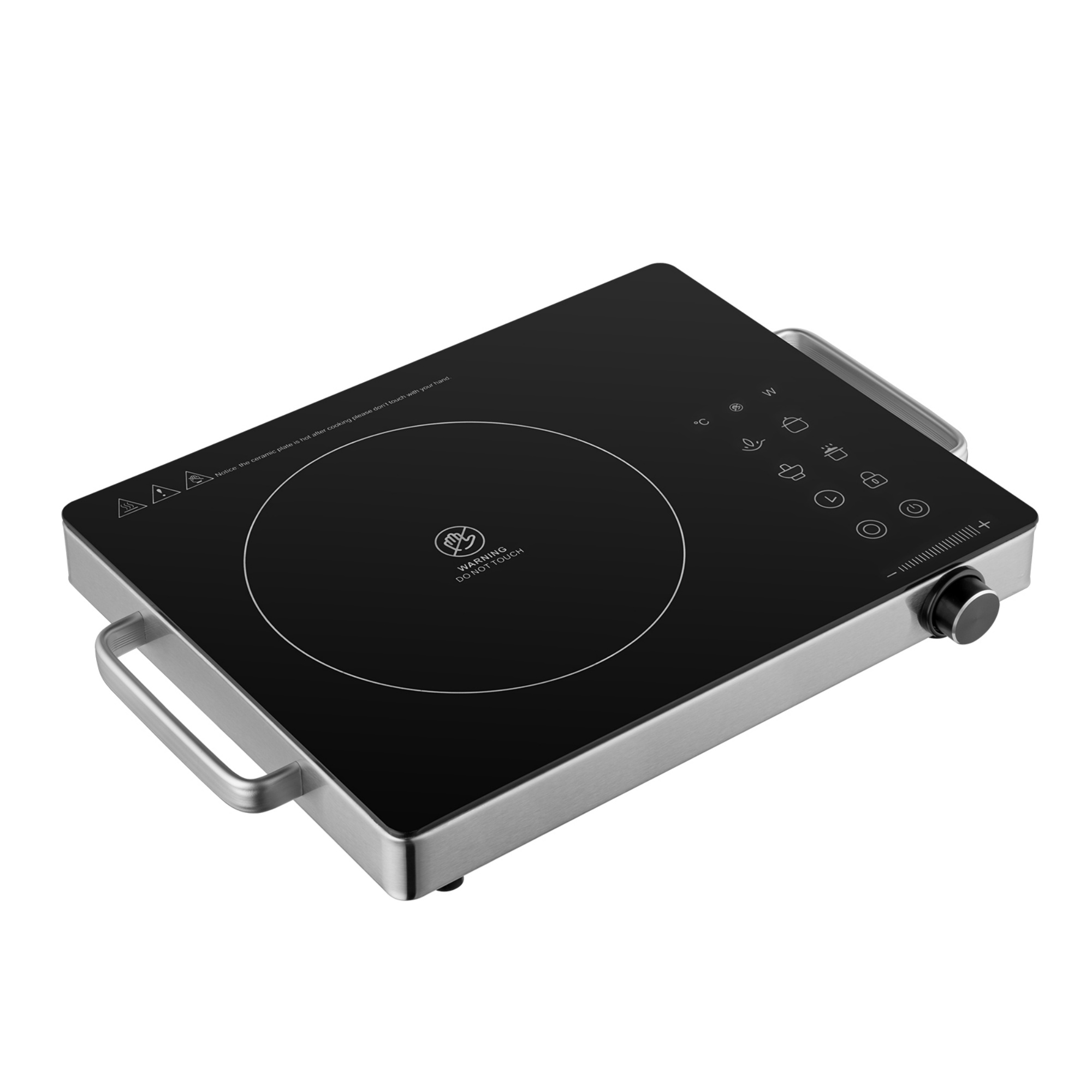 3 Function 2800W Black Portable Ceramic Electric Induction Cooktop Kitchen Hob Plate Stove Touch Knob Control 