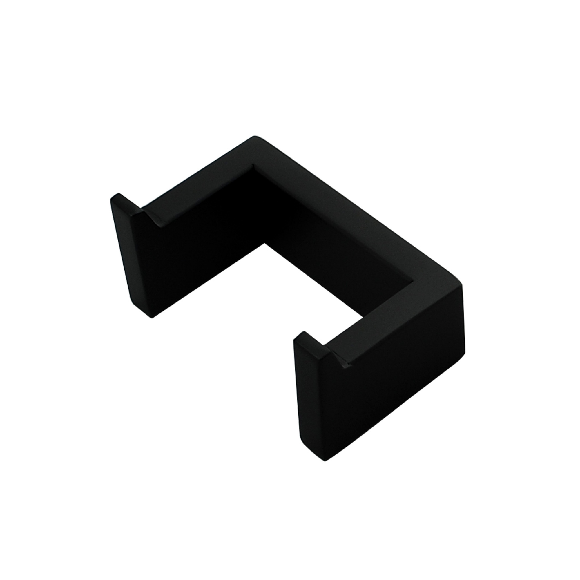 Bathroom Square Stainless Steel Robe Hook Wall Mounted Double Towel Clothes Hanger Holder Black/Chrome