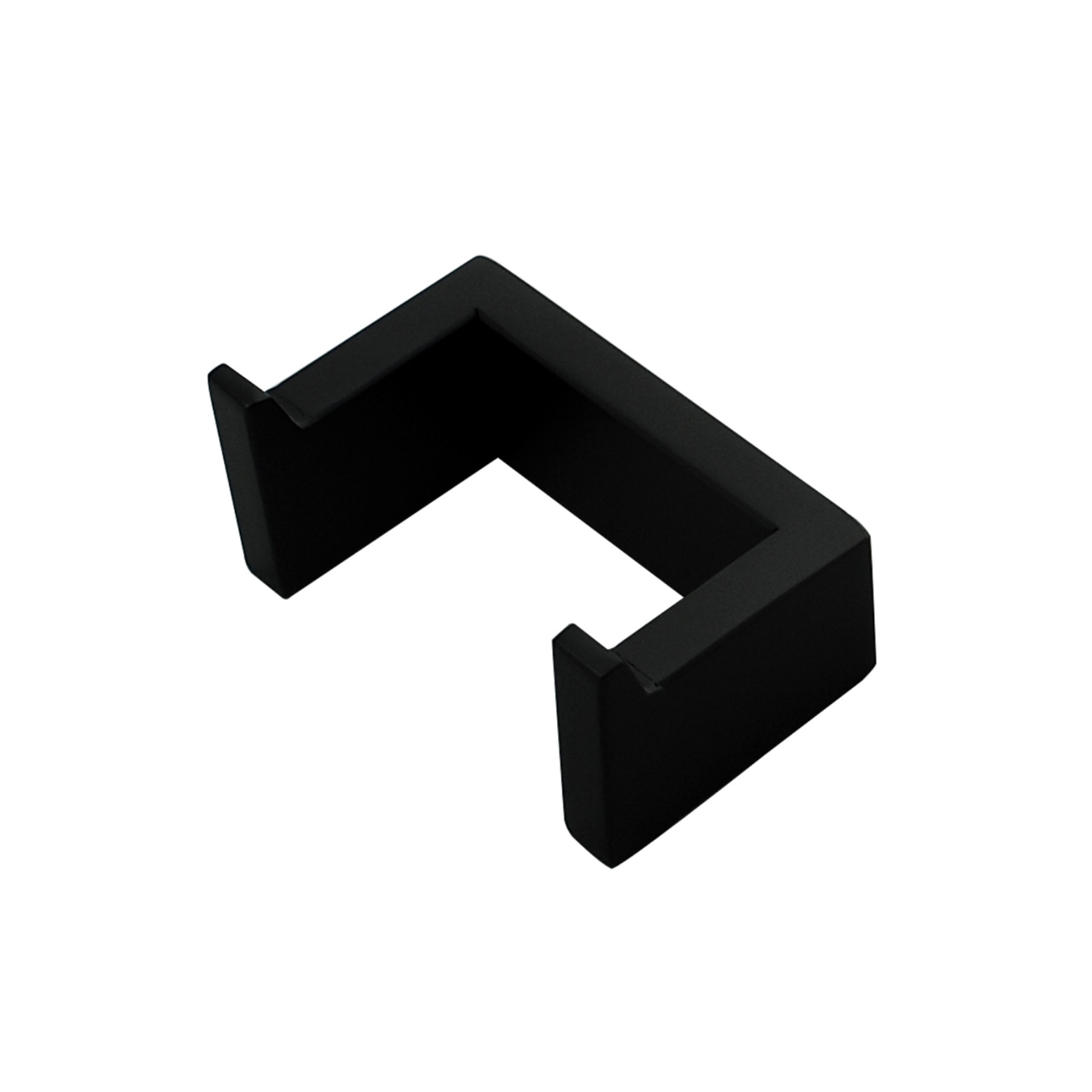 Bathroom Square Stainless Steel Robe Hook Wall Mounted Double Towel Clothes Hanger Holder Black/Chrome