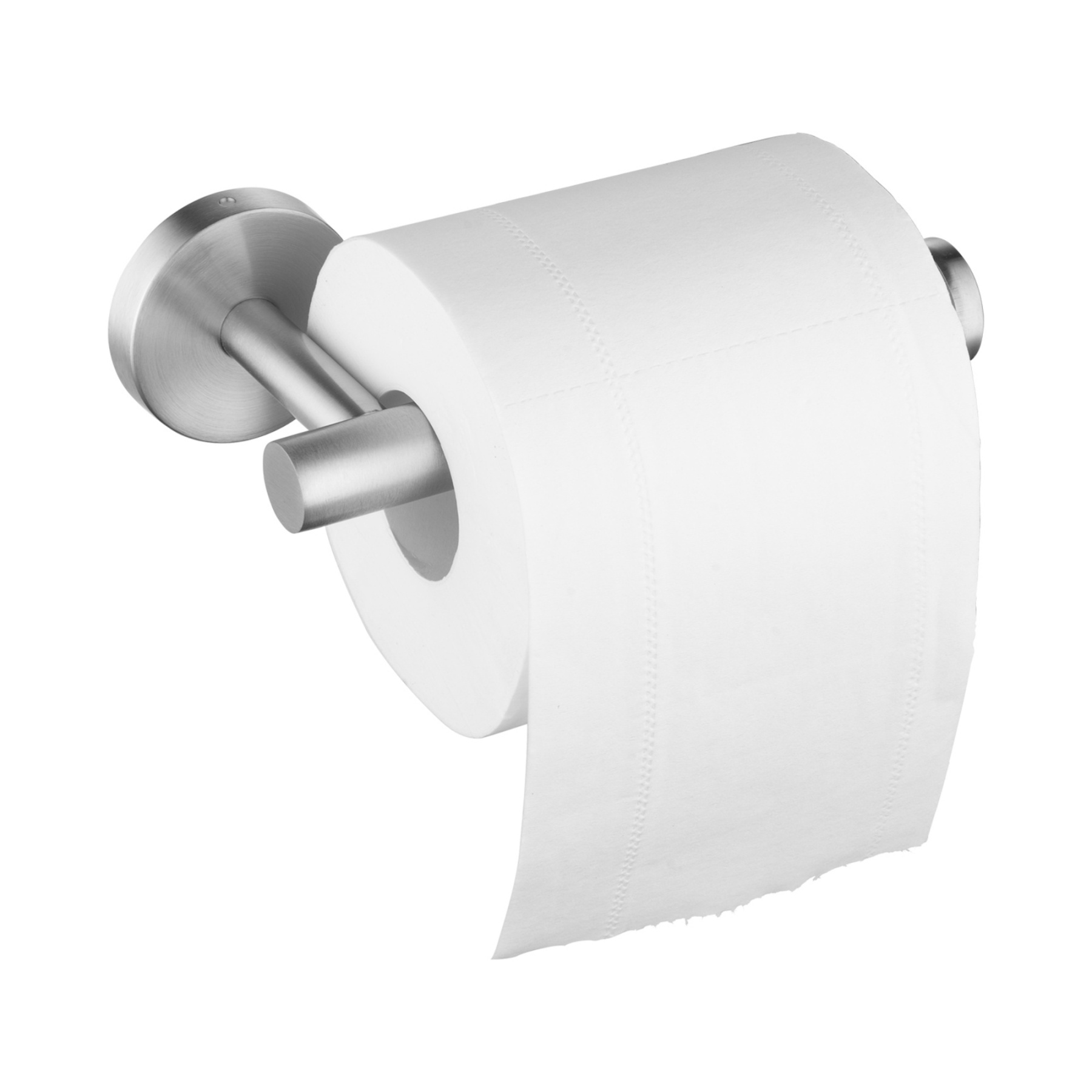 160mm Stainless Steel Bathroom Toilet Paper Roll Holder Round Tissue Hook Rack Wall Mounted Black/Brushed Nickel