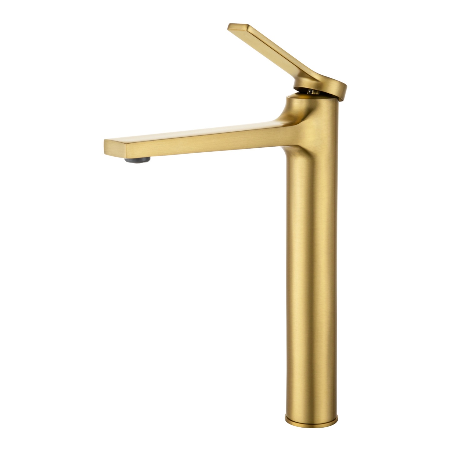 Round Brass Bathroom Basin Tall Mixer Tap Laundry Sink Vanity Flick Counter Top Faucet Chrome/Black/Brushed Gold