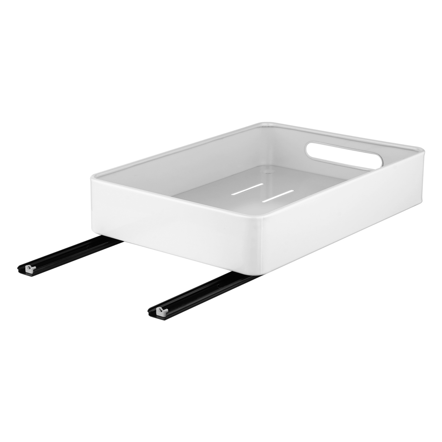 Kitchen Under Sink Pull-Out Cabinet Tray Sliding Storage Drawer Shelf Rack White/Black