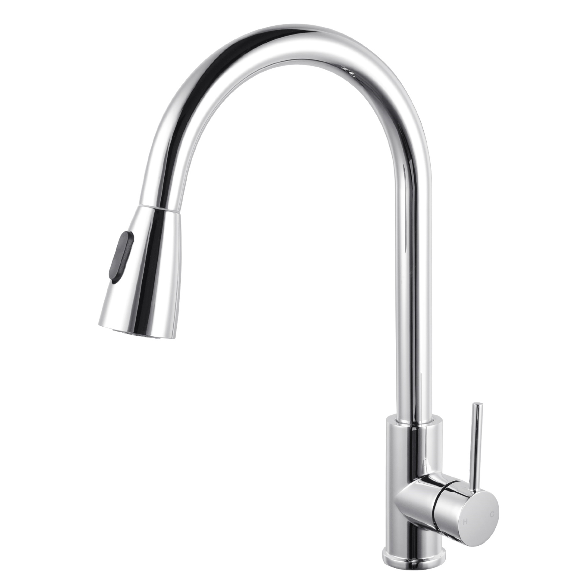 2 Functions Chrome Pull Out Kitchen Sink Basin Mixer Tap Brass 360° Swivel Spout Kitchen Faucet WELS