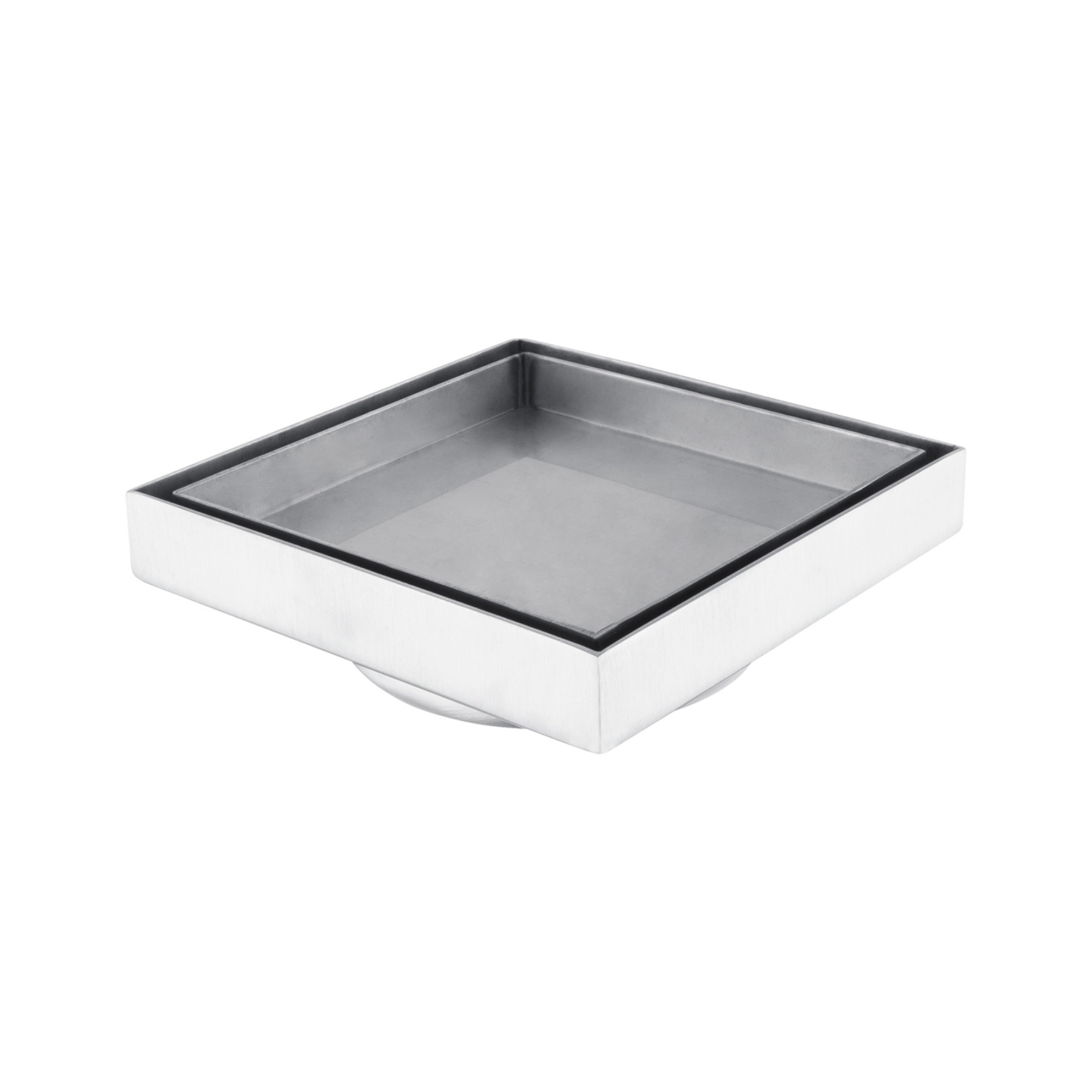 Bathroom Smart Tile Insert Square Floor Waste Shower Grate Drain Water Outlet Chrome/Black