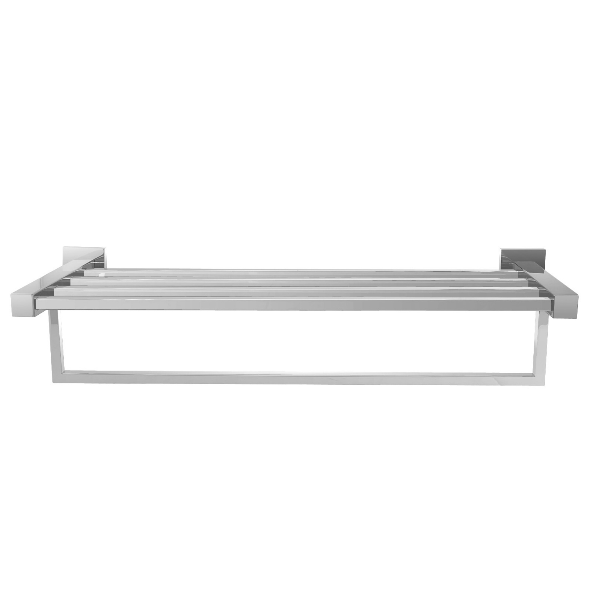 600mm Wall Mounted Stainless Steel Double Towel Rack Rail Bathroom Clothes Shelf Hanger Holder Chrome/Matte Black