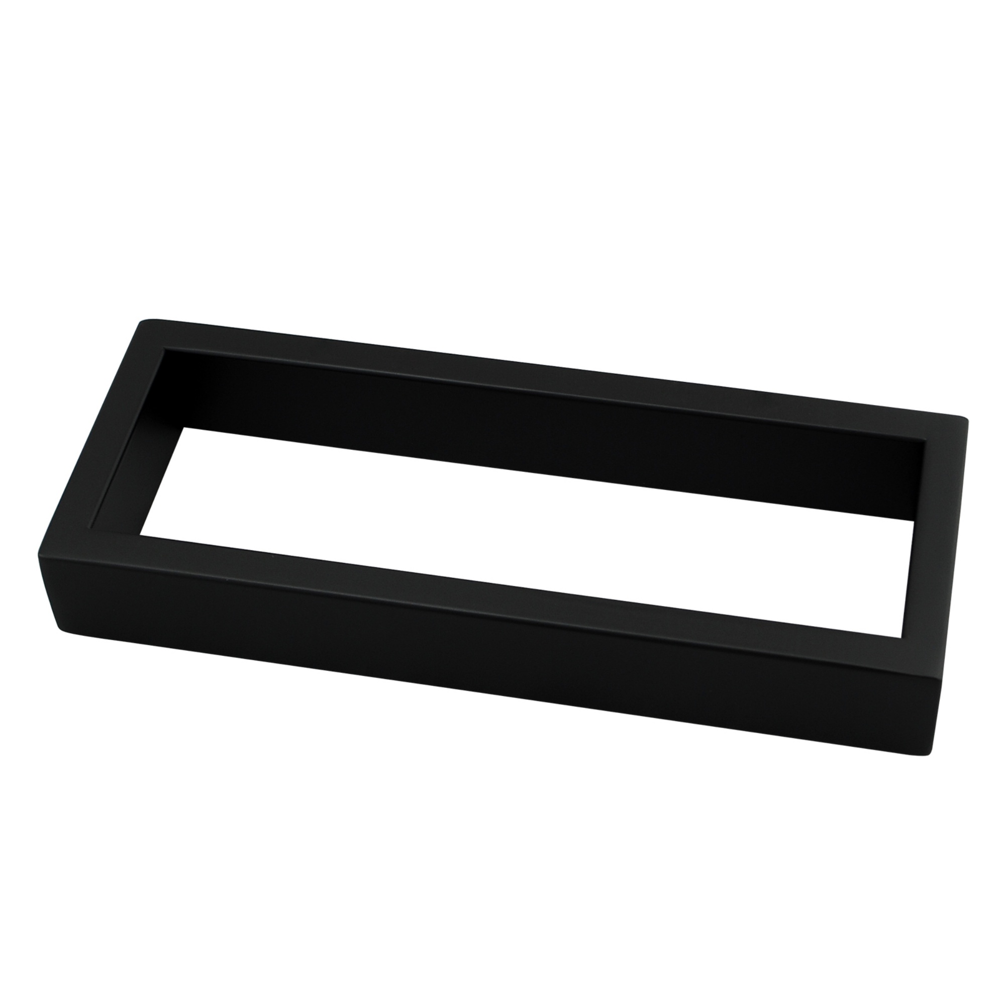 Bathroom Square Stainless Steel Single Towel Rail Ring Wall Mounted Towel Hanger Holder Chrome/Black