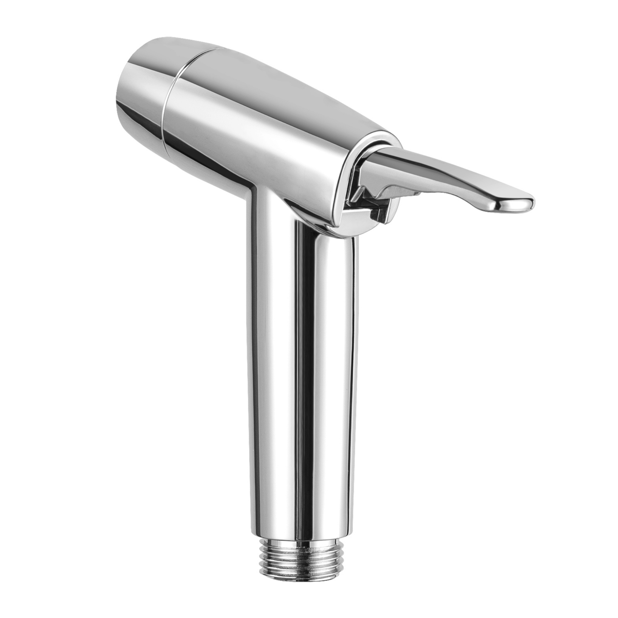 2 Function Handheld Bidet Sprayer Set Toilet Shattaf Shower Head Jet Douche Kit 1.2m Water Hose Chrome/Black