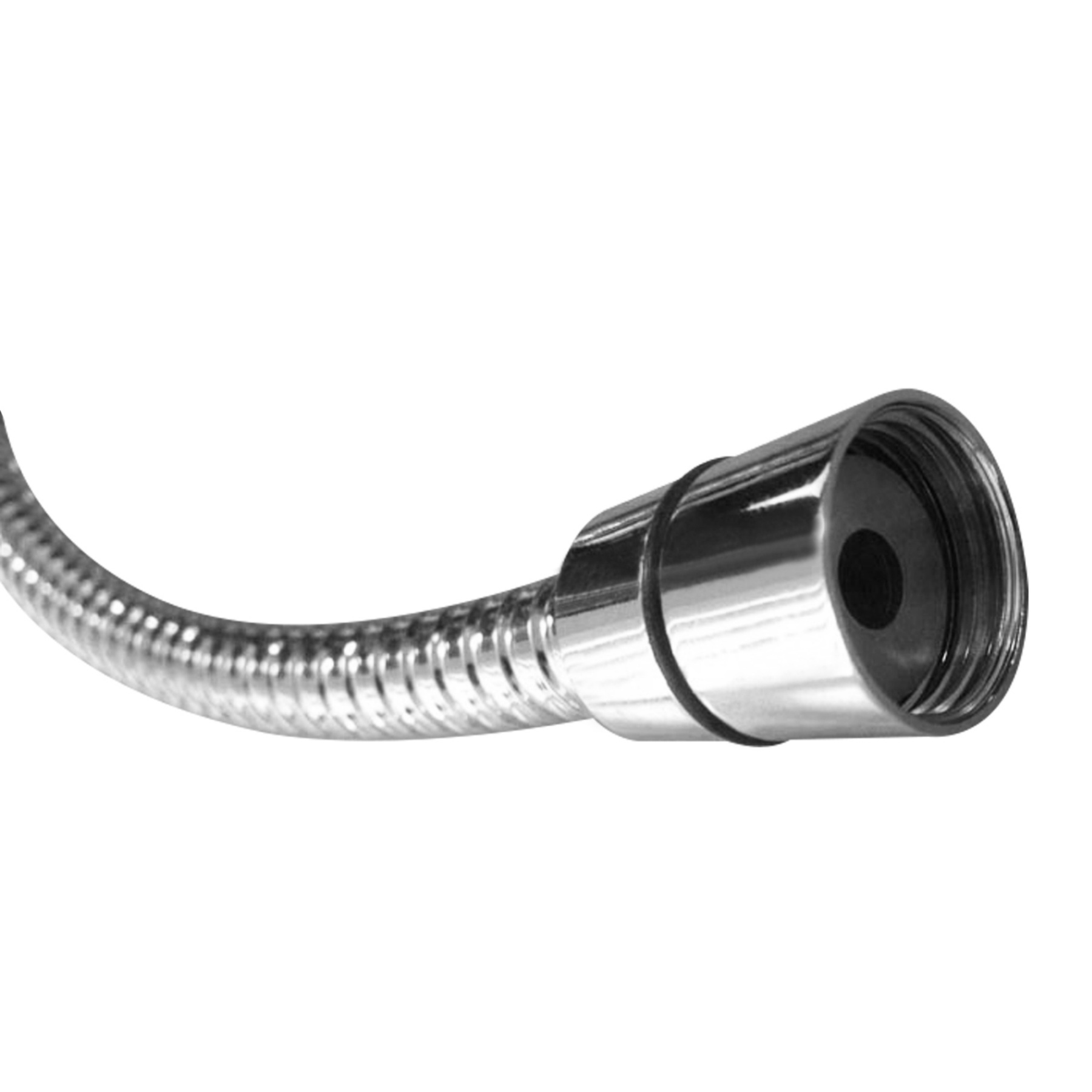 1.5m Round Stainless Steel Bathroom Handheld Shower Head Water Hose Chrome/Black