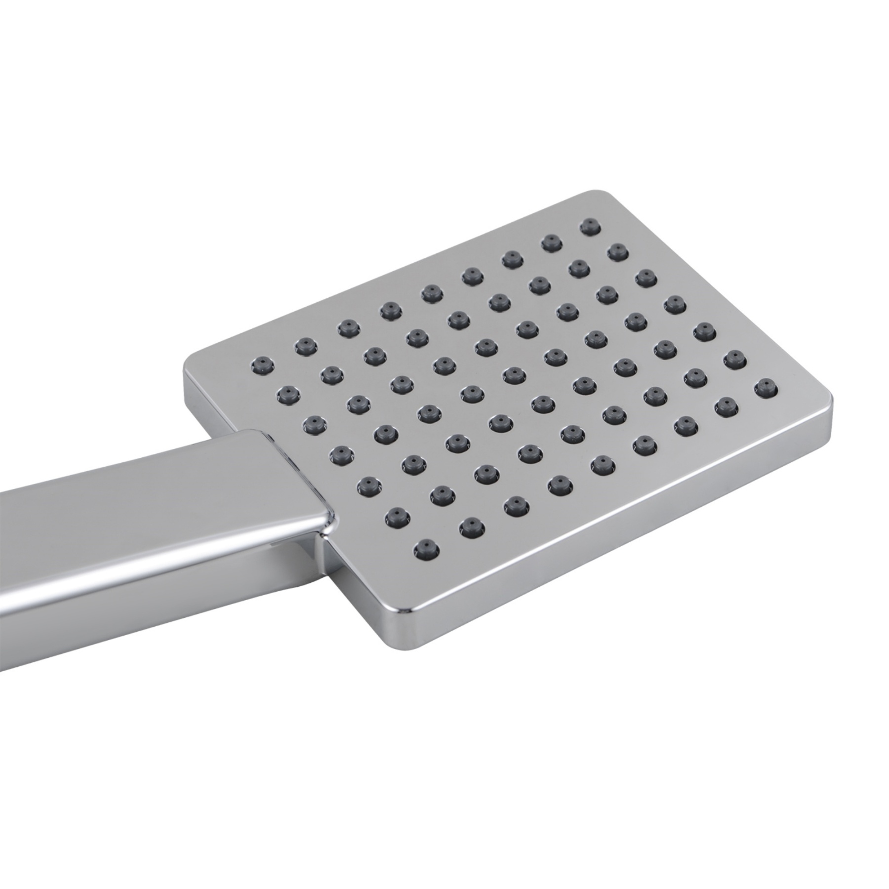 Bathroom Square Handheld Shower Head Bath Handle Rainfall Spray Rose Chrome/Matte Black