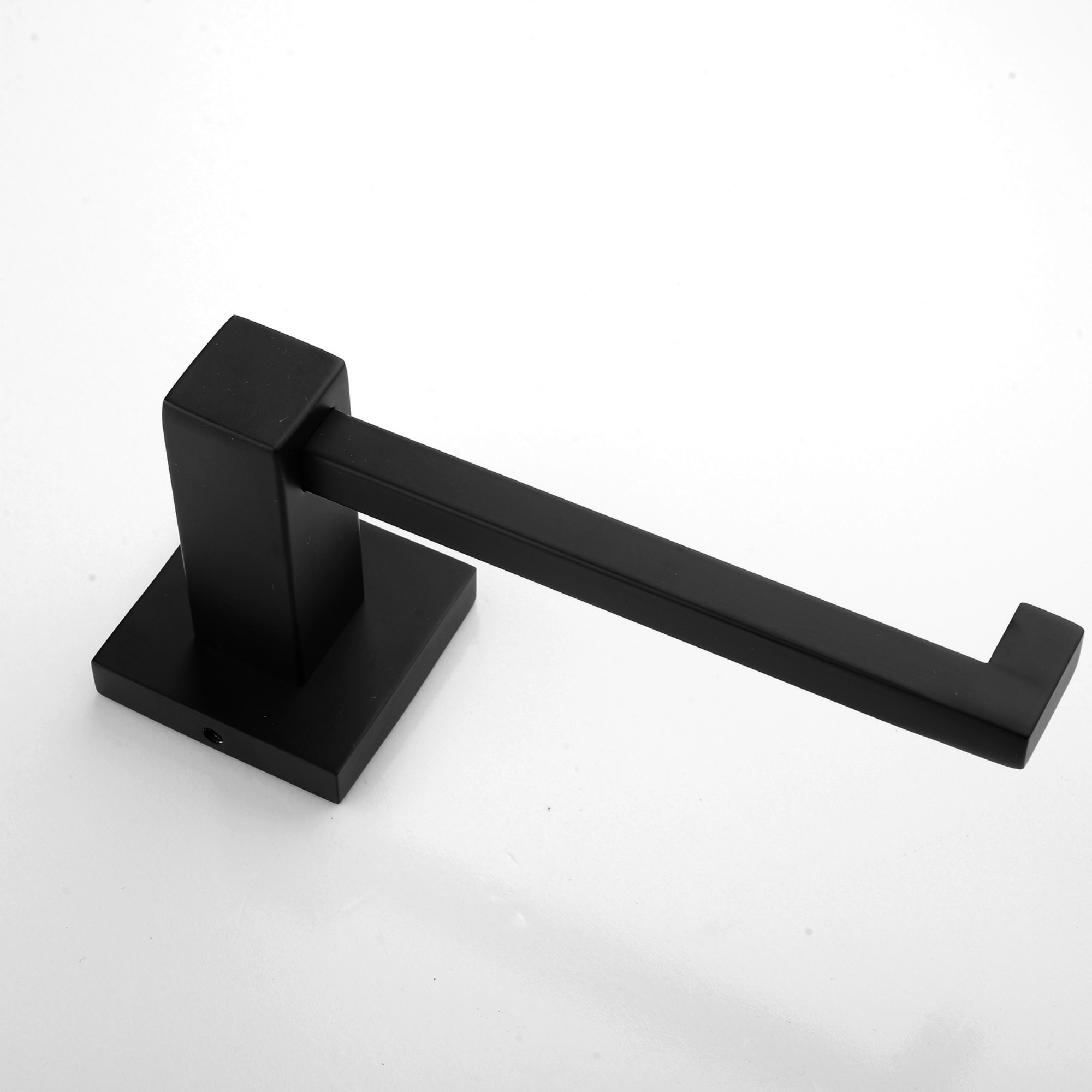 Square Toilet Paper Roll Holder Stainless Steel Wall Mounted Bathroom Toilet Tissue Hanger Hook Black/Chrome