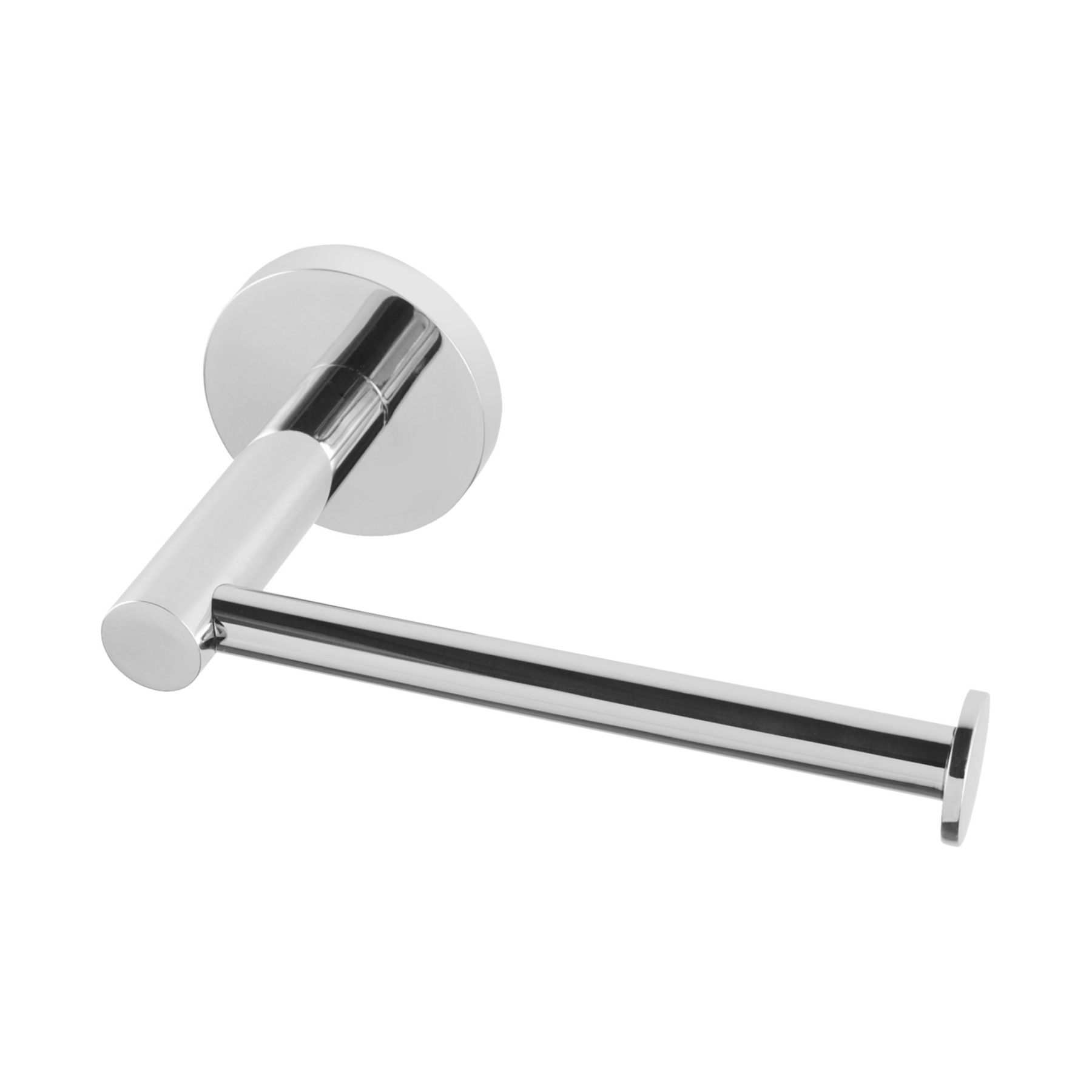 Wall Mounted Round Stainless Steel Toilet Paper Roll Holder Bathroom Toilet Tissue Pin Lever Hook Chrome/Matte Black