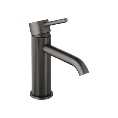 Bathroom Round Brass Basin Mixer Tap Laundry Sink Vanity Pin Lever Knurled Faucet Chrome/Brushed Yellow Gold/Gunmetal Grey