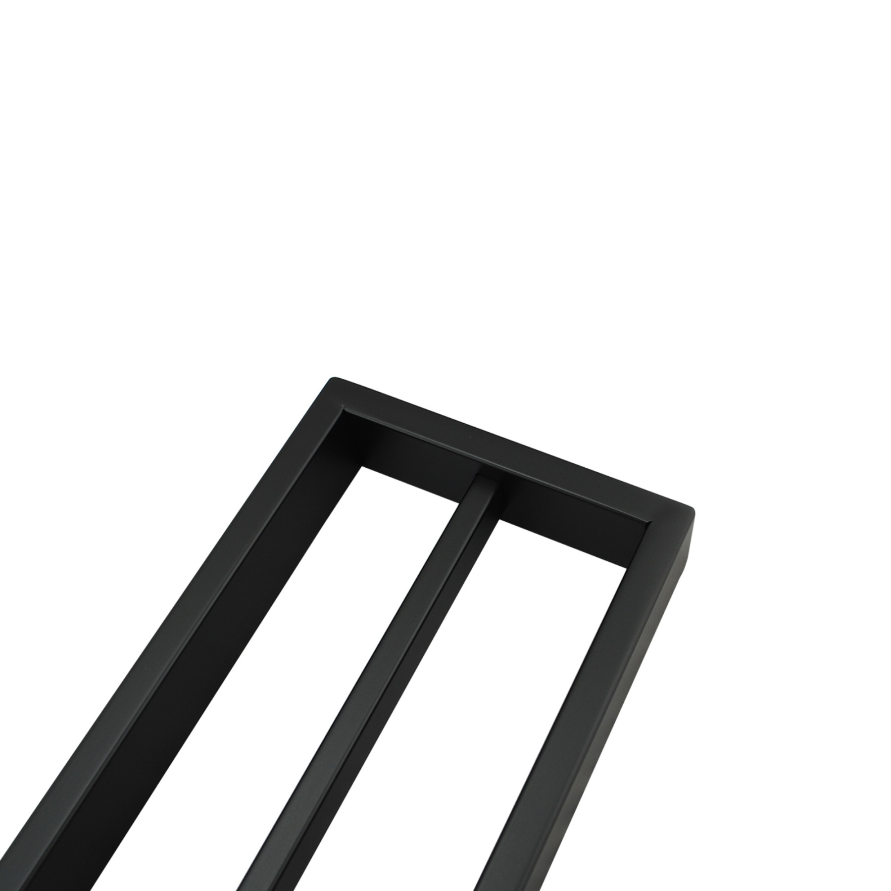 600mm Bathroom Square Stainless Steel Double Towel Rail 2 Bars Clothes Hanger Holder Rack Chrome/Black