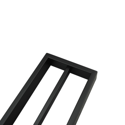 600mm Bathroom Square Stainless Steel Double Towel Rail 2 Bars Clothes Hanger Holder Rack Chrome/Black