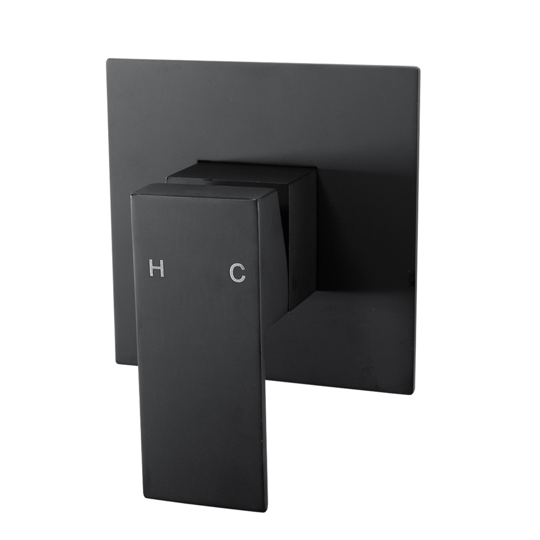 Square Brass Built-in Bath Shower Mixer Tap Bathroom Basin Sink Flick Mixer Tap Chrome / Matte Black / Brushed Yellow Gold / Gunmetal Grey