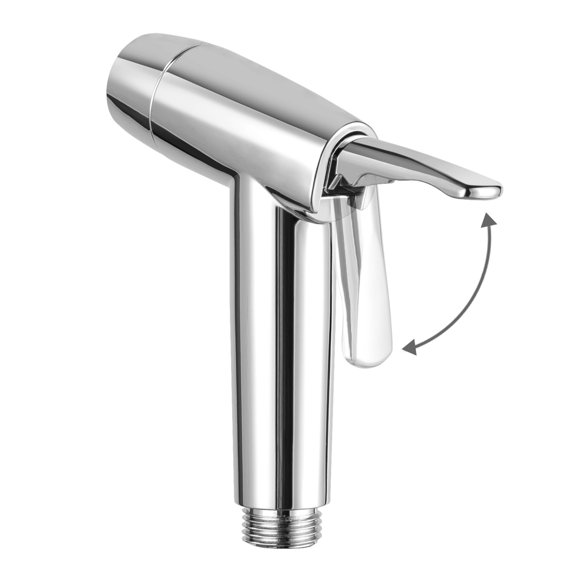 2 Function Handheld Bidet Sprayer Set Toilet Shattaf Shower Head Jet Douche Kit 1.2m Water Hose Chrome/Black