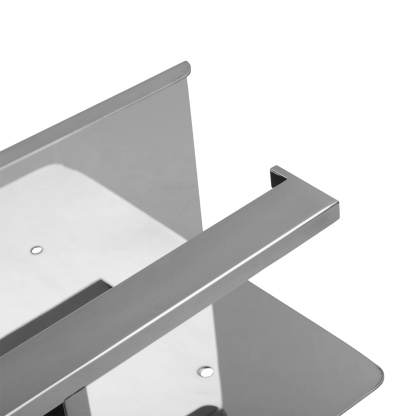 Stainless Steel Wall Mounted Double Toilet Paper Roll Holder With Cover Bathroom Toilet Tissue Hanger Hook Chrome/Black