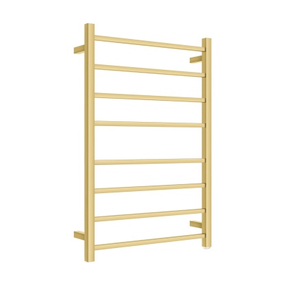 Square Stainless Steel Electric Heated Towel Rail Rack Wall Mounted Warmer Towel Holder 8 Bars Chrome/Matte Black/Gunmetal Grey/Brushed Yellow Gold