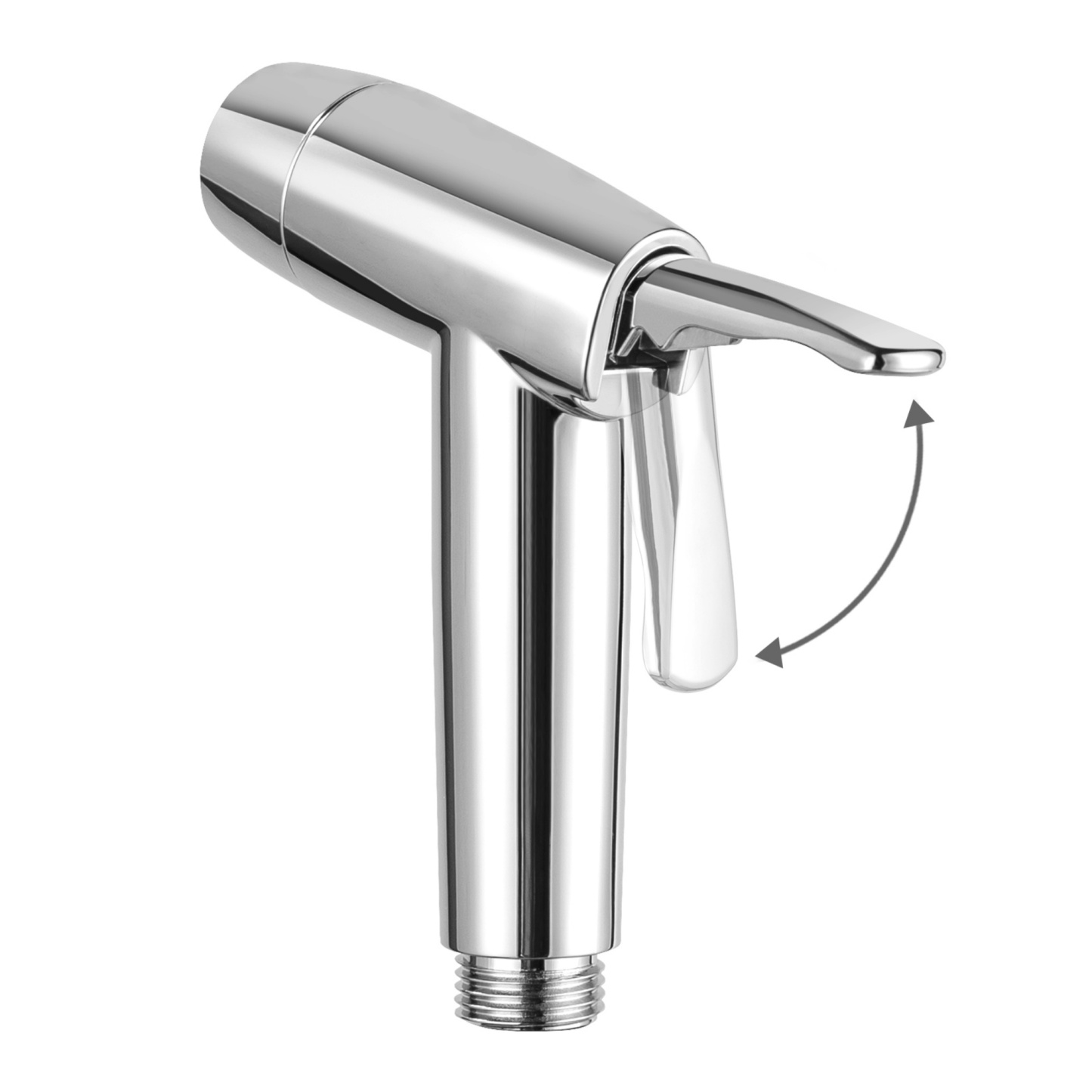 2 Function Handheld Bidet Sprayer Set Toilet Shattaf Shower Head Jet Douche Kit 1.2m Water Hose Chrome/Black