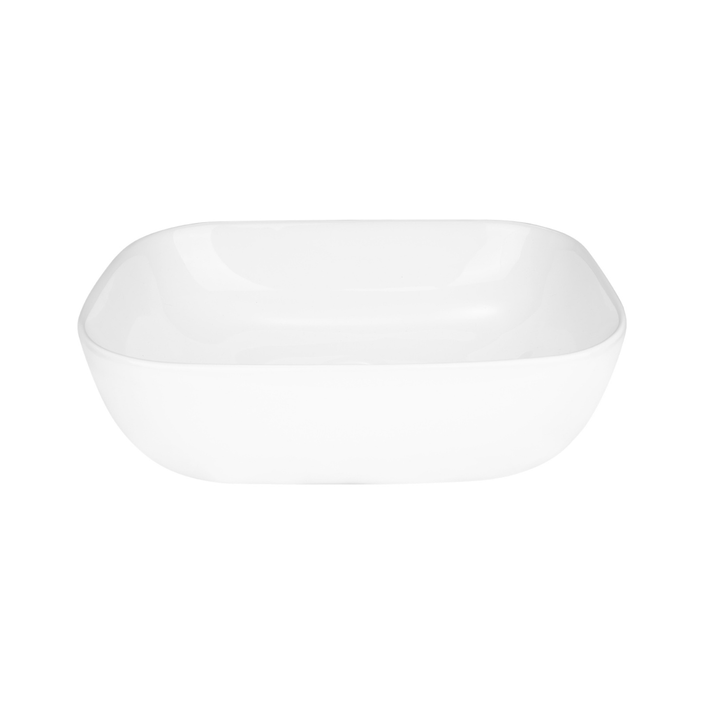 Bathroom Above Counter Top Rectangular Ceramic Basin Hand Wash Bowl Vanity Gloss White