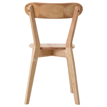 2PCs Rubber Wood Dining Chairs for Home Kitchen Restaurant Walnut/Natural/Black