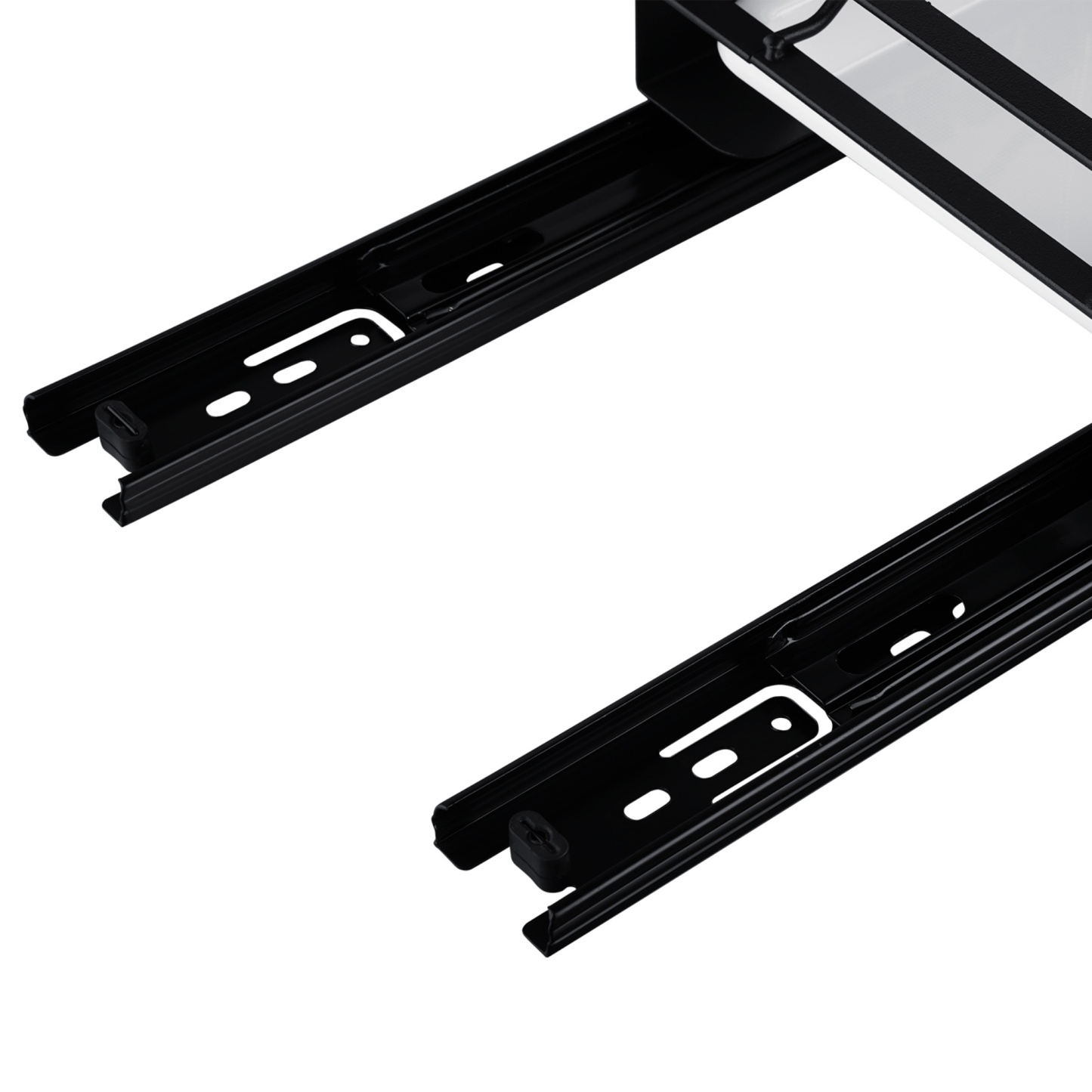 Under Cabinet Pull-Out Kitchen Cookware Storage Rack Pot Pan Organizer Holder Drain Tray Shelf Black/White