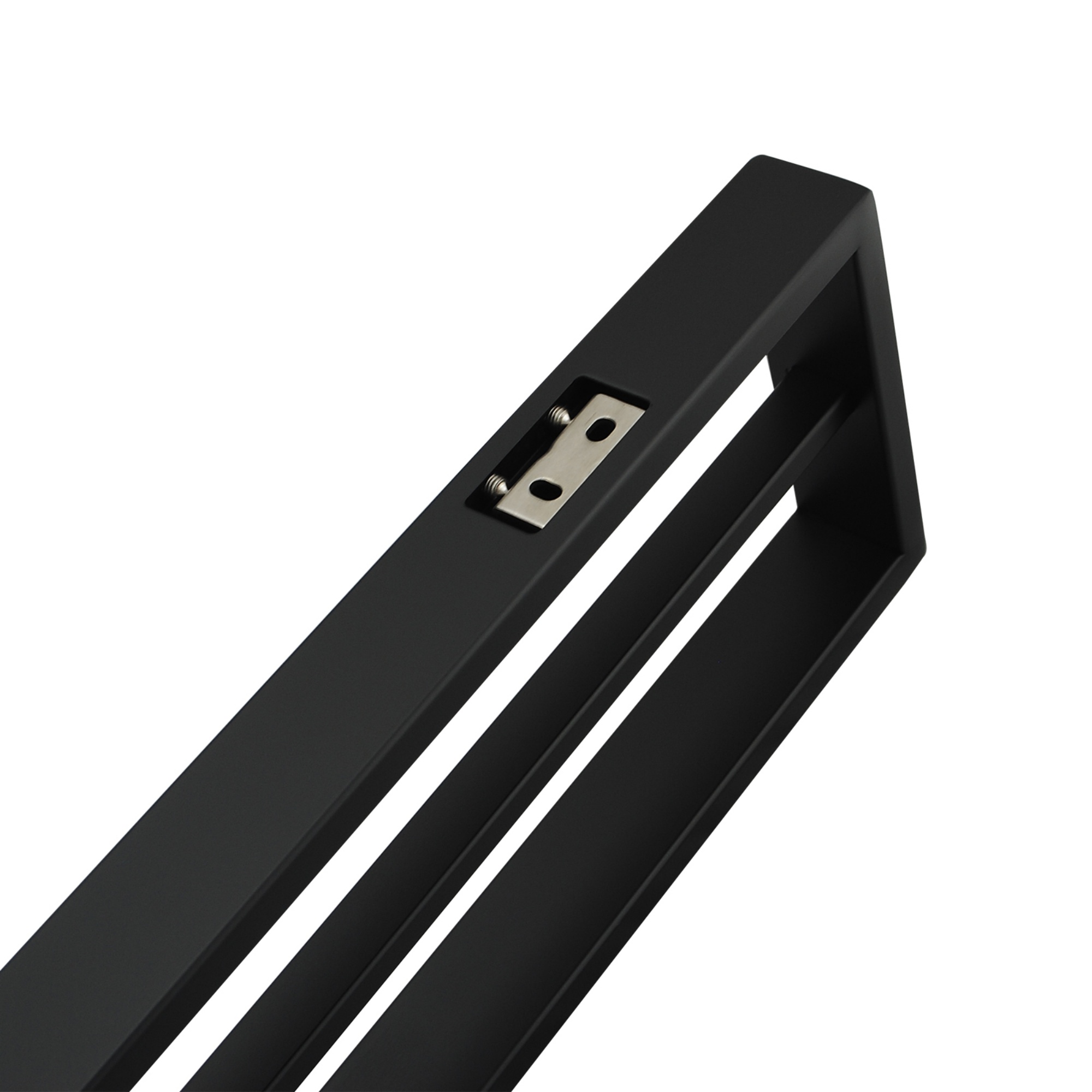 600mm Bathroom Square Stainless Steel Double Towel Rail 2 Bars Clothes Hanger Holder Rack Chrome/Black