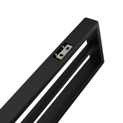 600mm Bathroom Square Stainless Steel Double Towel Rail 2 Bars Clothes Hanger Holder Rack Chrome/Black