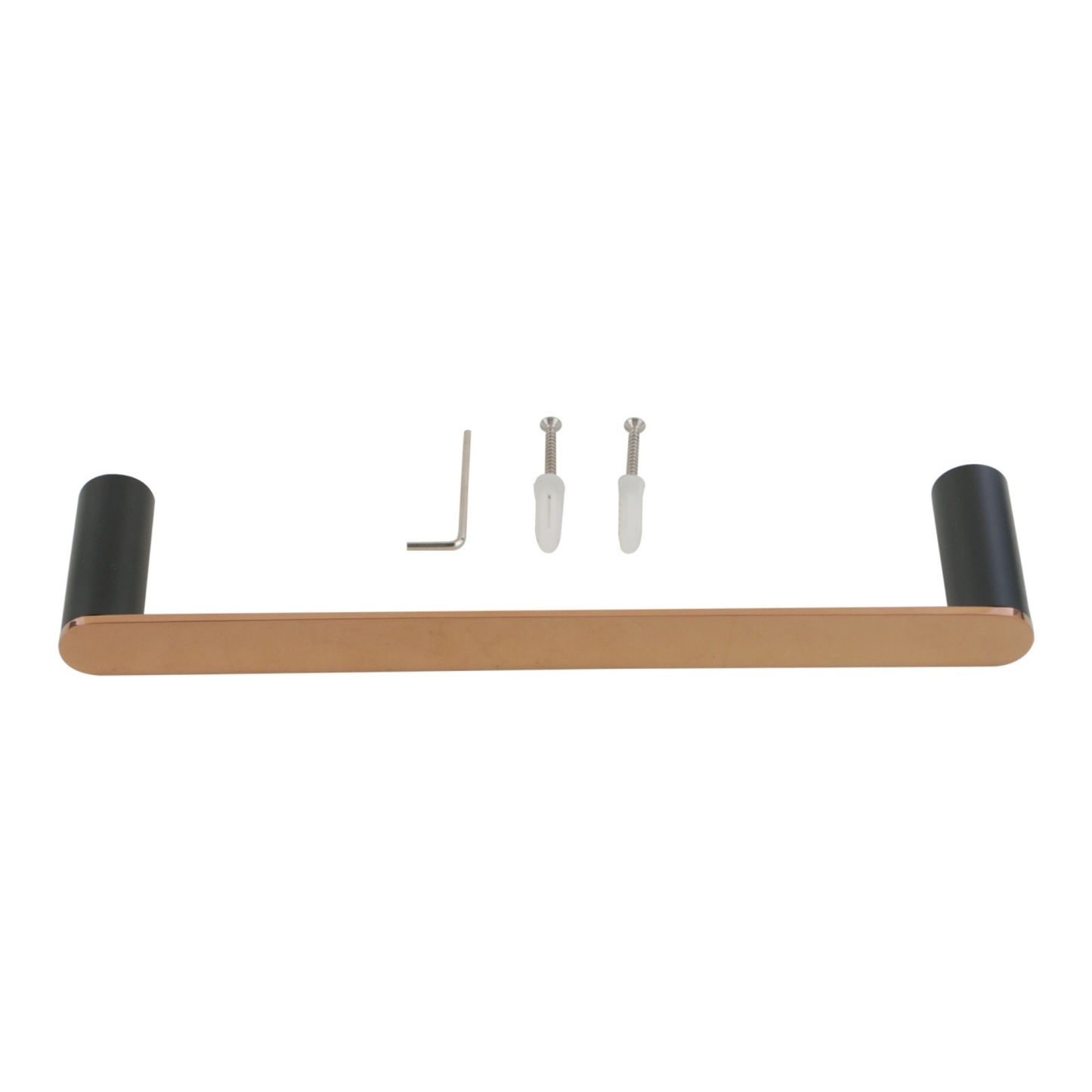 300mm Round Stainless Steel Towel Rail Rack Bathroom Wall Mounted Single Bar Towel Clothes Hanger Holder Chrome/Nero Black/Black Rose Gold