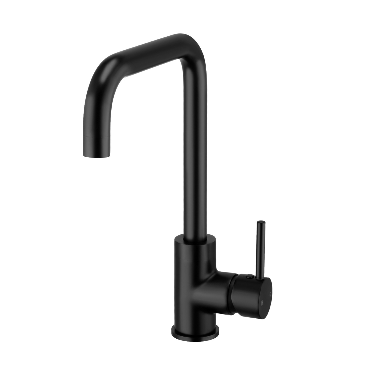 Round Brass Gooseneck Kitchen Sink Mixer Tap Laundry Basin Vanity Swivel Spout Faucet Chrome/Black