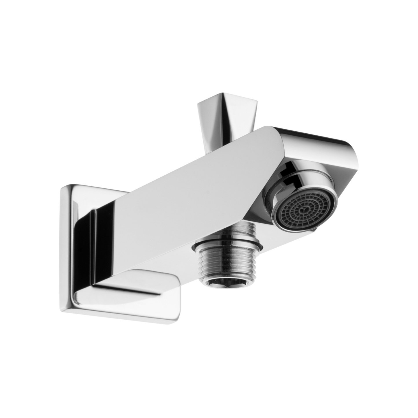 Square Wall Mounted Basin Outlet Bathroom Handheld Shower Water Spout Diverter Connector Chrome/Black