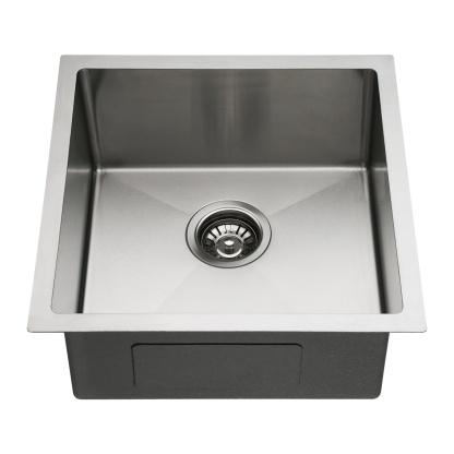 440x440mm Single Stainless Steel Kitchen Sink Smart Hand Free Drainage Top/Flush/Under Mount Satin Brush/Nano Black/Yellow Gold