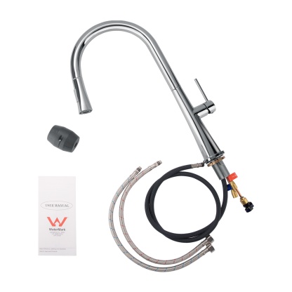 Brass 360° Swivel Pull-Out 2 Function Kitchen Sink Mixer Tap Laundry Basin Vanity Spout Faucet Chrome/Black/Granite Grey/White Granite