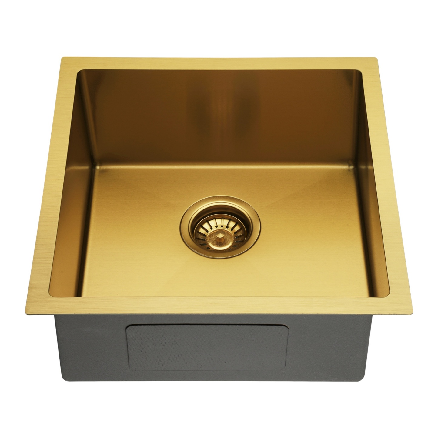 440x440mm Single Stainless Steel Kitchen Sink Smart Hand Free Drainage Top/Flush/Under Mount Satin Brush/Nano Black/Yellow Gold