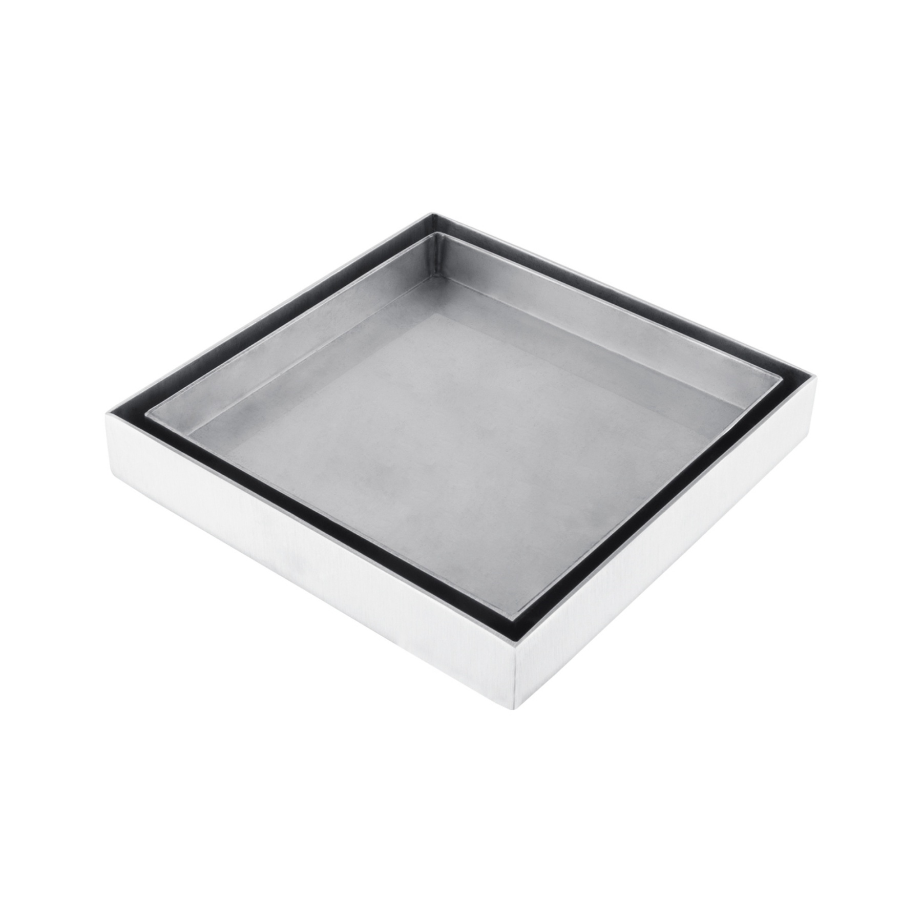 Bathroom Smart Tile Insert Square Floor Waste Shower Grate Drain Water Outlet Chrome/Black