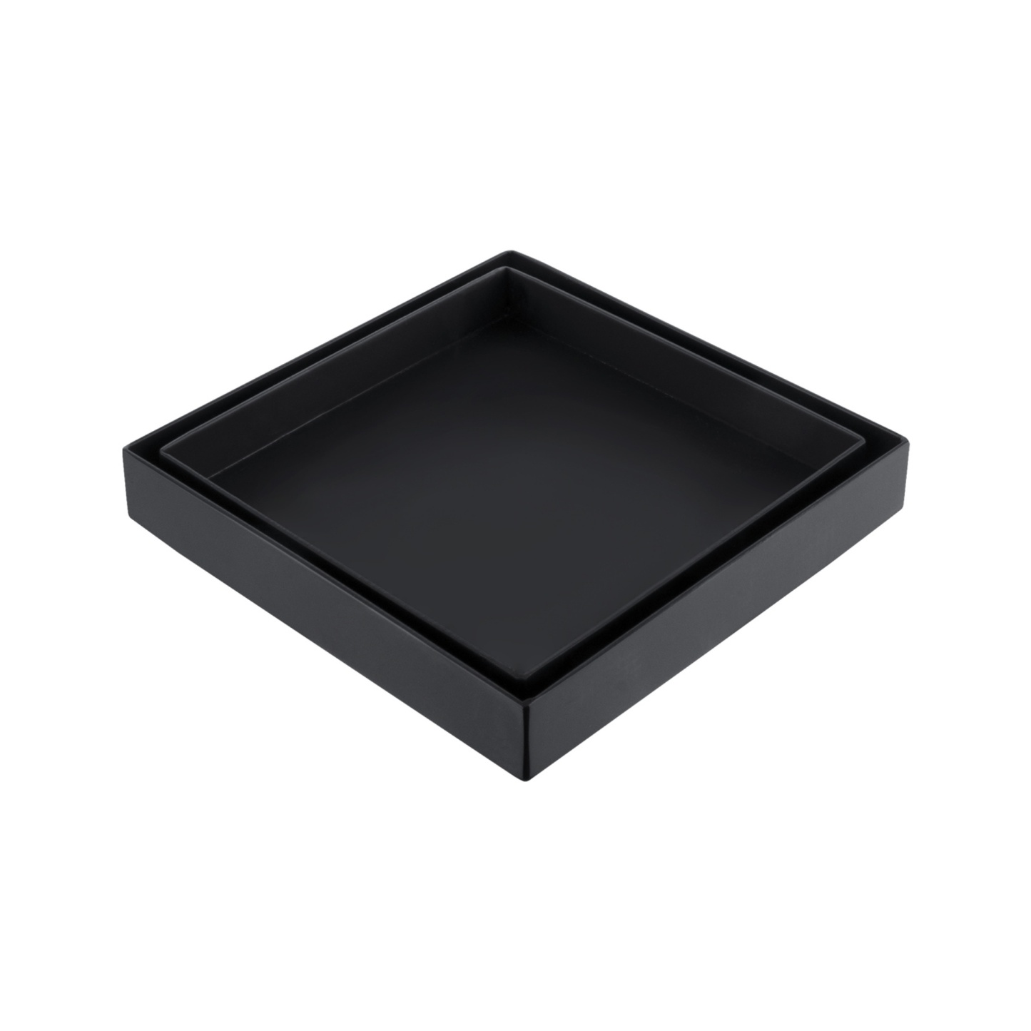 Bathroom Smart Tile Insert Square Floor Waste Shower Grate Drain Water Outlet Chrome/Black